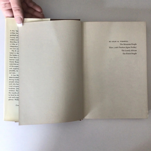 The Mountain People by Colin M. Turnbull Hardcover Book - Picture 5 of 15